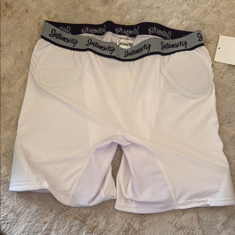 White Athletic Shorts with Stretchy Fit